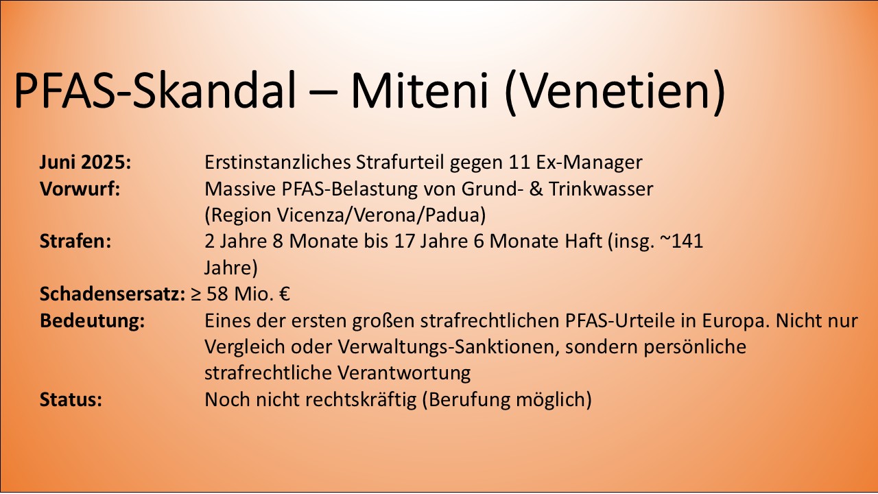 ZUsammenfassung Prozess Miteni, Klatt