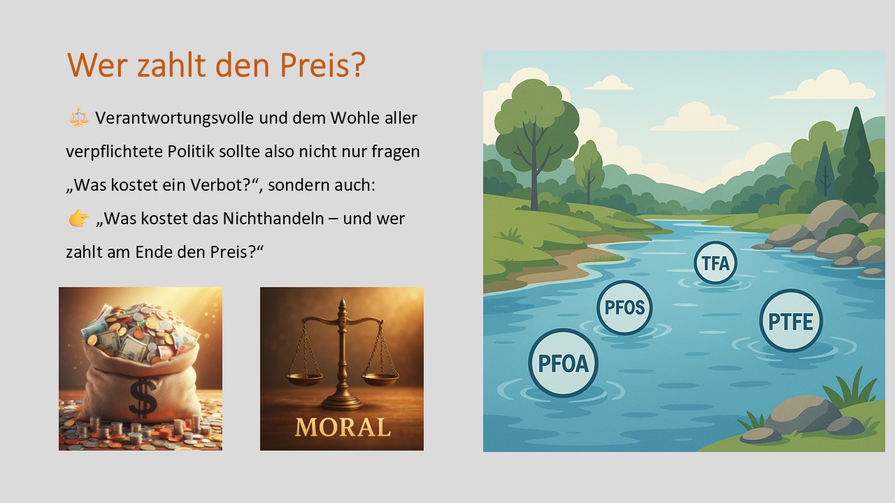 Symbole für die Verantwortung für PFAS